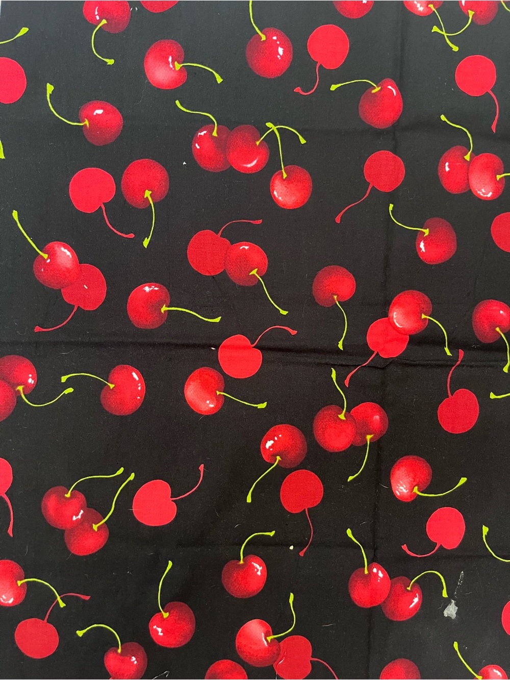 “Sweet cherry!” Alexander Henry fabric 2004–21Lx44W